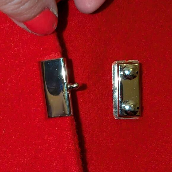 Etcetera Red Wool/Angora Women's Overcoat. Size 6 - Picture 8 of 10